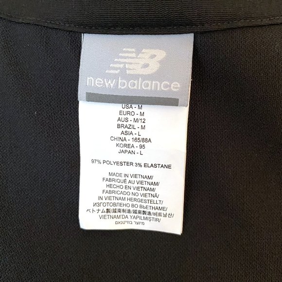 NEW BALANCE Open Black Long Sleeve Sports Jacket Size M - Picture 5 of 5